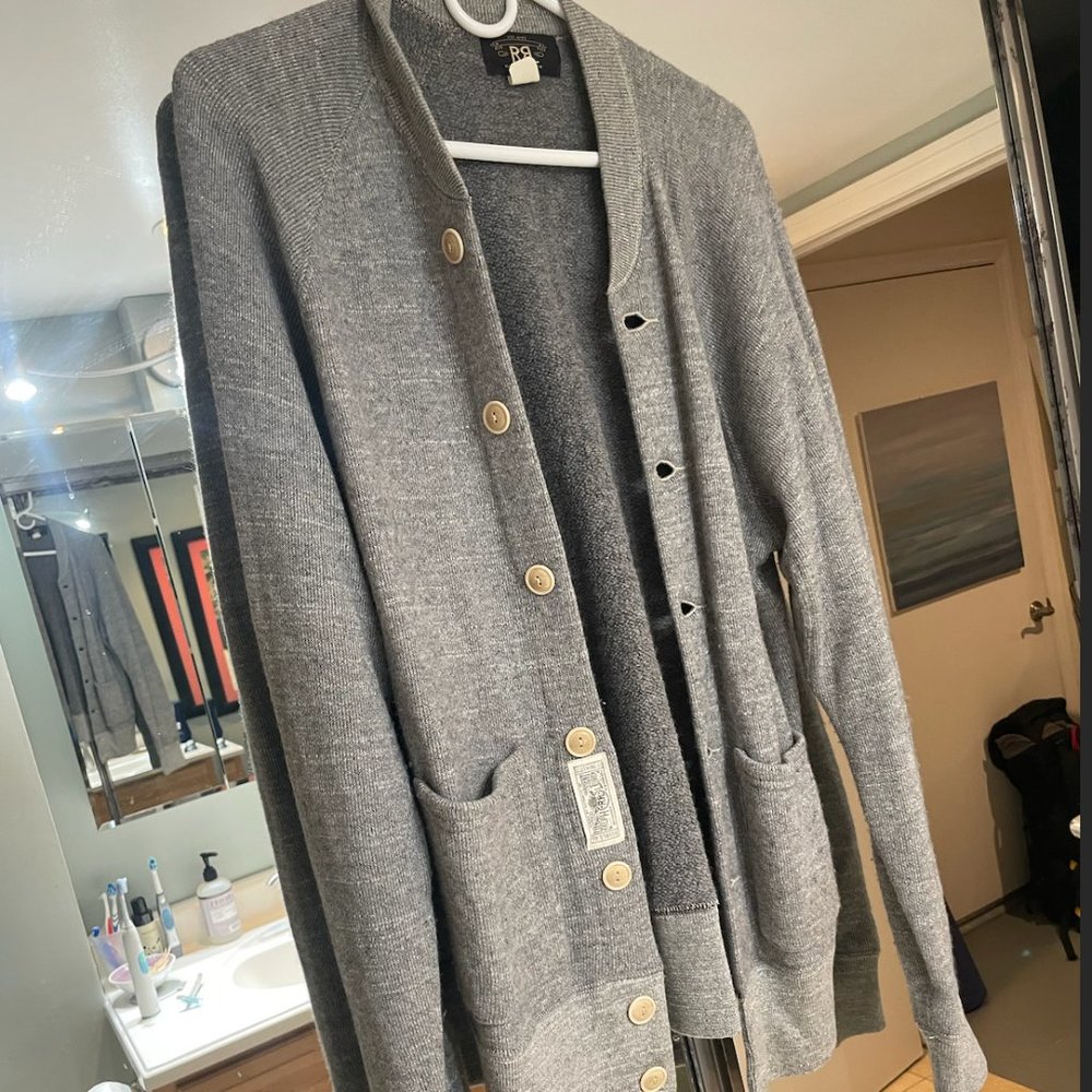 RRL Grey Cardigan Size M